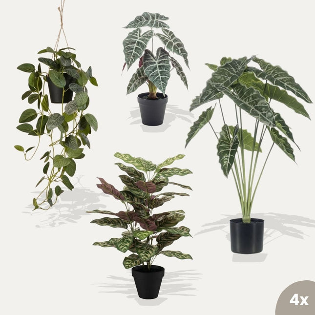 Costa Rica set - 4 stuks - Bundelproduct - Kunstplanten
