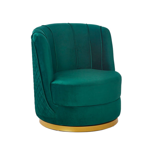 Fluwelen draaifauteuil groen