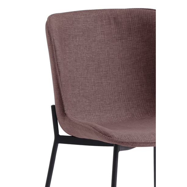 Set van 2 eetkamerstoelen, rood