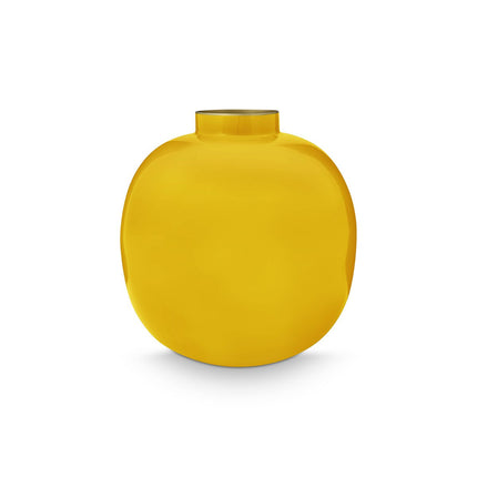 Vase Metal Yellow 23cm