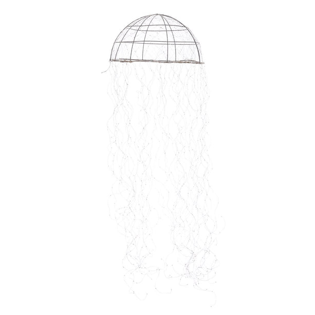 Kroonluchter Kwal met Warm Witte LED Verlichting - H150 x Ø45 cm - Zilver