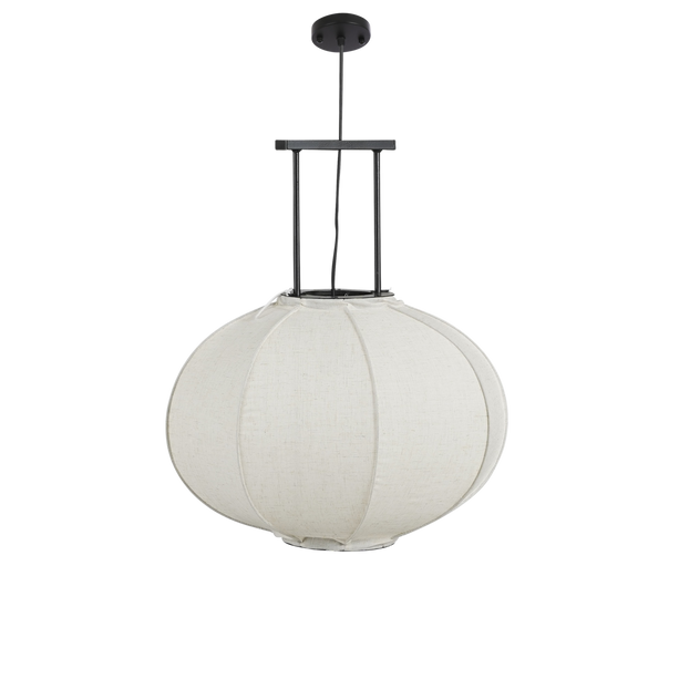 Pego Hanglamp - H55 x Ø50 cm - Linnen - Off White