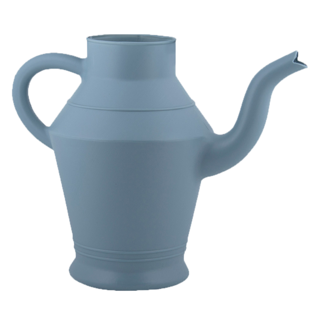 Vintage kunststof gieter - ↑ 22cm -  Wit - Blauw - Groen