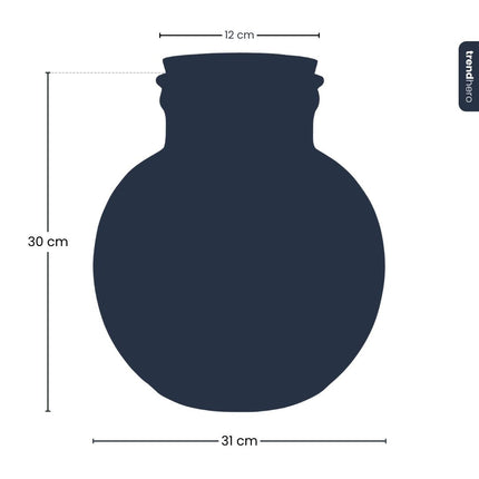 Fles ‘Bolder Bob’ - Gerecycled glas Ø 30 cm ↑ 31 cm