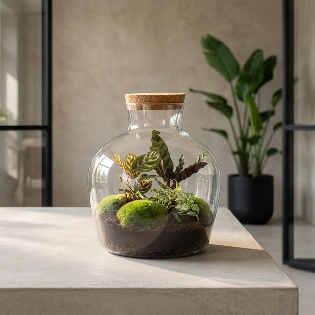 Fat Joe - DIY Planten terrarium -  Ecosysteem plant - Ø 29 cm ↑ 30 cm