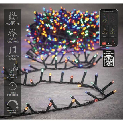 Luca Smart Lighting Snake Kerstboomverlichting met 1000 LED Lampjes – L2000 cm – Multikleur