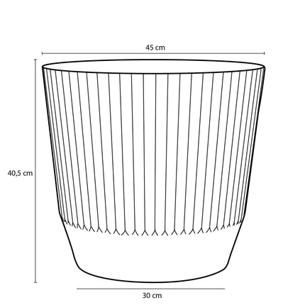 Rio Bloempot voor Buiten - H40,5 x Ø45 cm - Crème