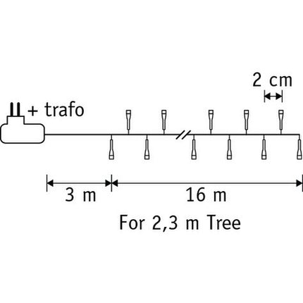 Snake Kerstboomverlichting met 800 LED Lampjes - L1600 cm - Multikleur