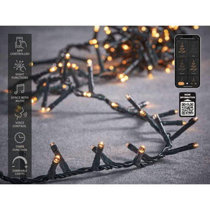 Luca Smart Lighting Snake Kerstboomverlichting met 1500 LED Lampjes – L3000 cm – Warm Wit