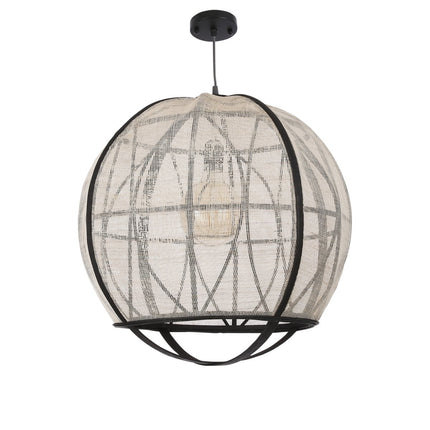 Pella Hanglamp - H50 x Ø51 cm - Linnen - Off White