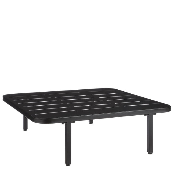 Celo Loungetafel - L80 x B80 x H23 cm - Metaal - Zwart