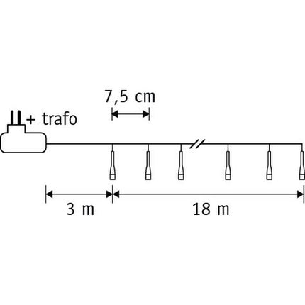 Kerstverlichting met 240 LED Lampjes - L1800 cm - Klassiek Wit