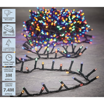 Snake Kerstboomverlichting met 370 LED Lampjes - L740 cm - Multikleur