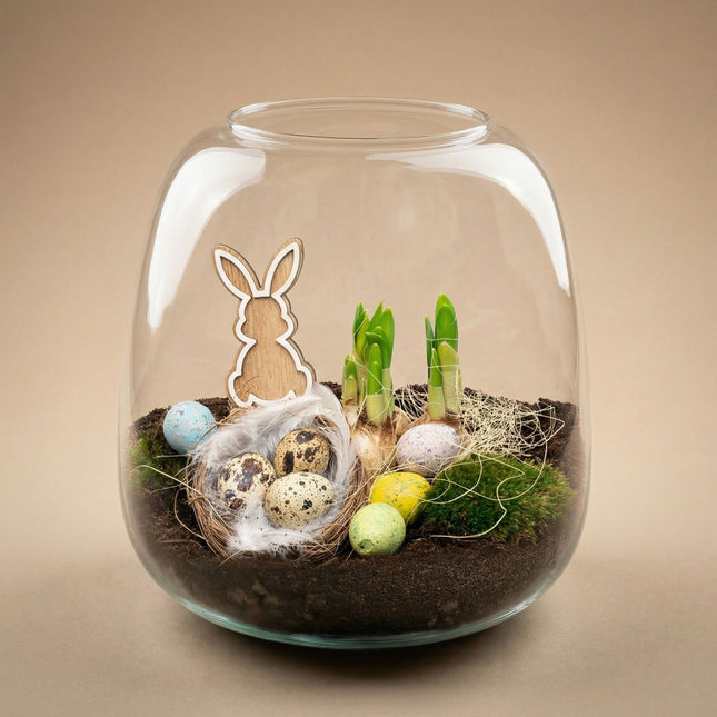 Emma Mini Easter - Open terrarium - Flessentuin DIY kit - Ø 19 cm ↑ 20 cm