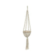 De Gedraaide Macramé Plantenhouder - Naturel Wit -S