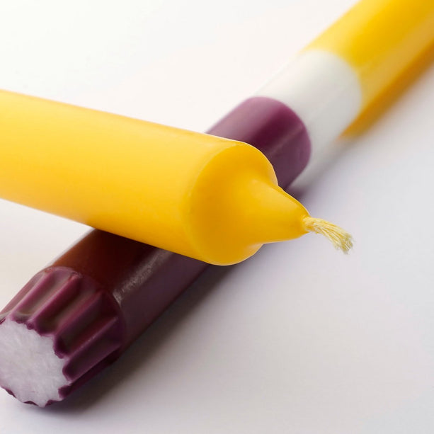 Dip-dye Dinerkaars - Set van 2 - H25 cm - Geel