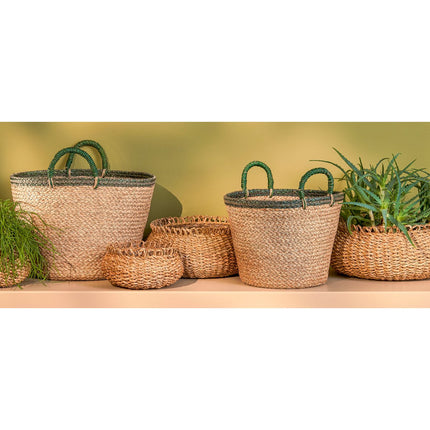 Gourdon Plantenmand - Set van 4 - H17 x Ø31 cm - Bruin