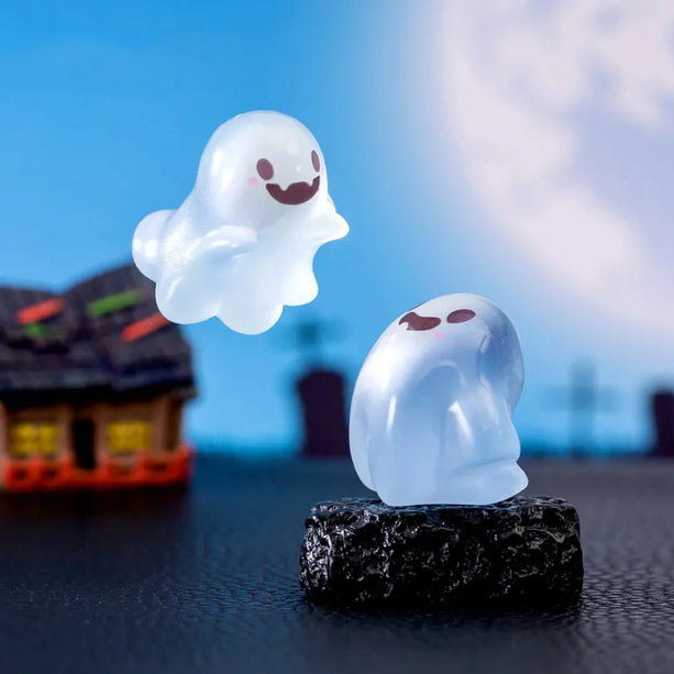 Glow in the dark - Ghosts - Blauw - ↑ 3 cm - 6 stuks