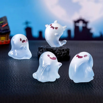 Glow in the dark - Ghosts - Blauw - ↑ 3 cm - 6 stuks