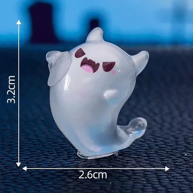 Glow in the dark - Ghosts - Blauw - ↑ 3 cm - 6 stuks