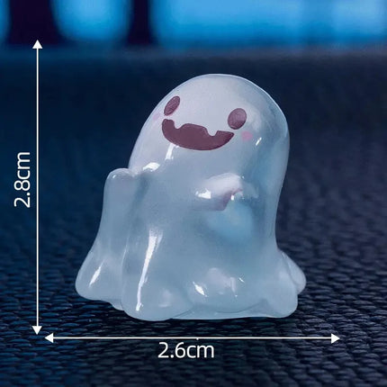 Glow in the dark - Ghosts - Blauw - ↑ 3 cm - 6 stuks