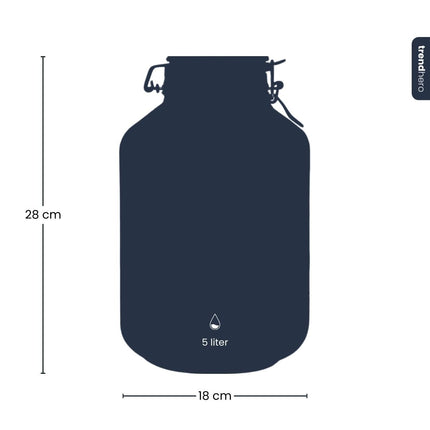 Weckpot Fido - 5 liter | Mini-ecosysteem - Gesloten terrarium - Ø 18 cm ↑ 28 cm