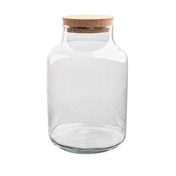Terrarium fles met kurk - Milky - Gesloten terrarium ↑ 30 cm