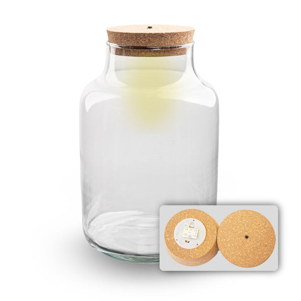 Terrarium fles met kurk - Milky - Gesloten terrarium ↑ 30 cm