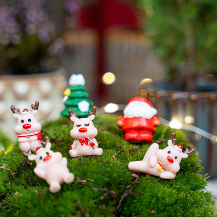 Reindeer Rush - Decoratieve miniatuur rendier set - 10 stuks - ↑ 1-3 cm