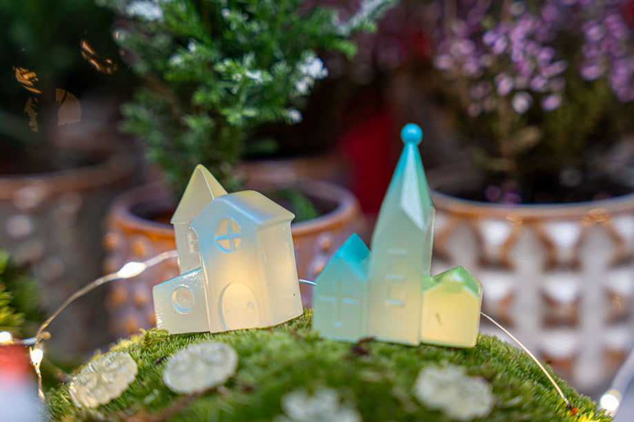 Luminous Winter - Decoratieve miniatuur set - Glow in the dark - 10 stuks - ↑ 1-5 cm
