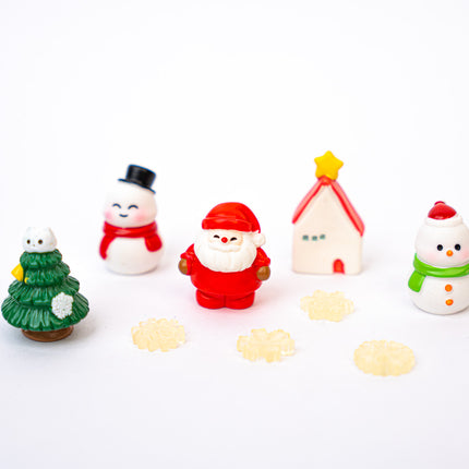 The Jolly Set - Decoratieve miniatuur kerstfiguren - 9 stuks - ↑ 1-3 cm