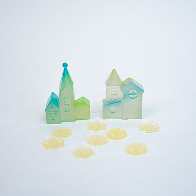 Luminous Winter - Decoratieve miniatuur set - Glow in the dark - 10 stuks - ↑ 1-5 cm