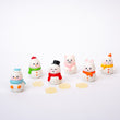 Frosty Friends - Decoratieve miniatuur sneeuwpoppen - 10 stuks - ↑ 1-3 cm