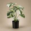 Monstera bush - Kunstplant in zwarte pot - 40 cm
