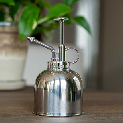 Plant mister - Plantenvernevelaar - RVS plantenspuit - Zilver - ↑ 15,5 cm