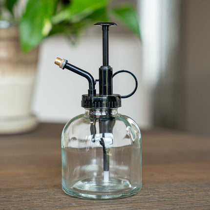 Plant mister - Plantenvernevelaar - Glazen plantenspuit - Helder/wit glas - ↑ 16 cm