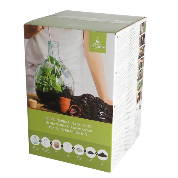 DIY Plant Terrarium Set 5L - Maak je eigen gesloten ecosysteem | In giftbox