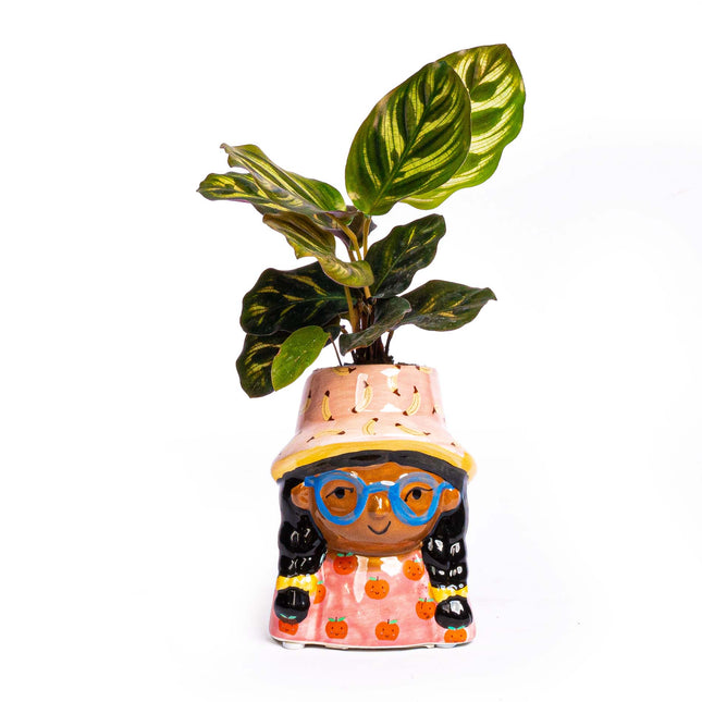 Mini bloempot gezicht - Jill - Meerkleurig ↑ 10,2 cm