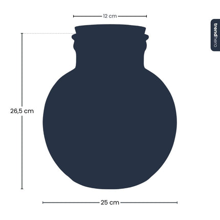 Fles 'Teddy' - Gerecycled glas Ø 25 cm ↑ 26,5 cm