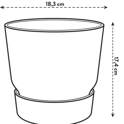 Pot elho Greenville Round zwart - D18 x H17