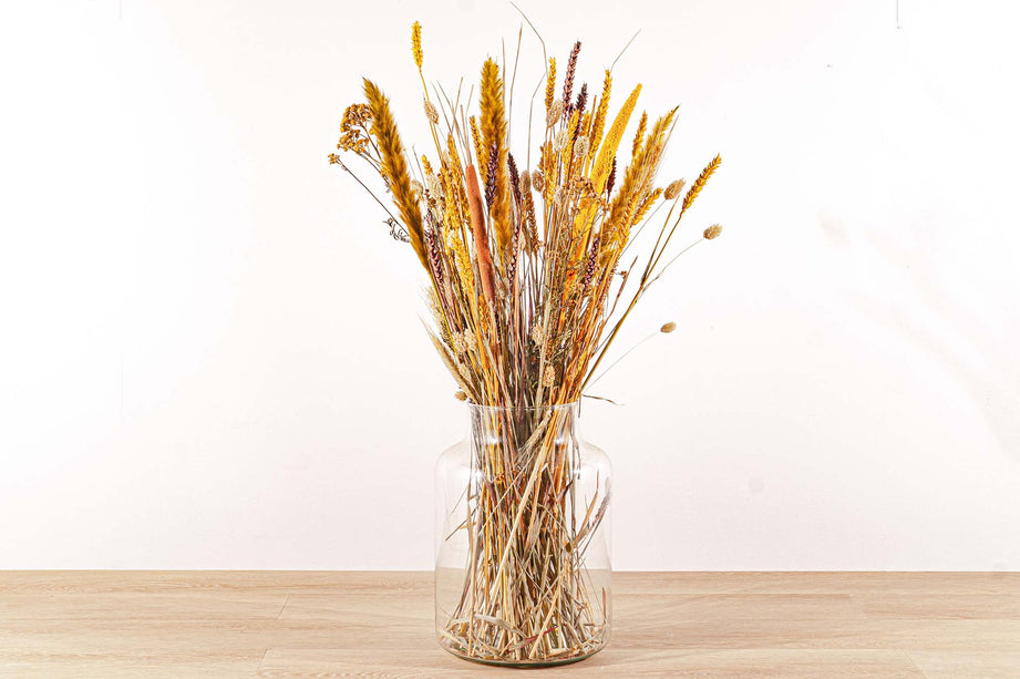 Dried flowers - Yellow & Brown - Dried bouquet - 70cm