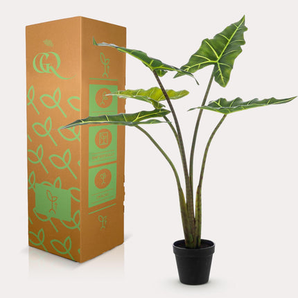 Kunstplant - Alocasia Frydek - Olifantsoor - ↑ 80 cm