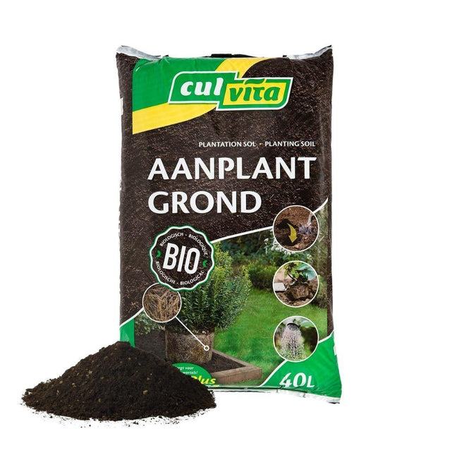 Culvita - Biologische aanplantgrond 40 liter - Geschikt voor vrijwel alle vaste planten, heesters, bomen en coniferen.