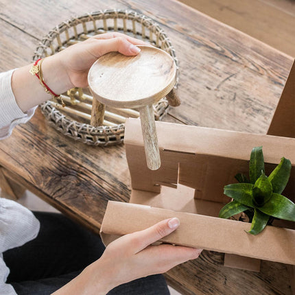Kolibri Home | Plantenstandaard - Houten planten verhoging - Ø 12 cm
